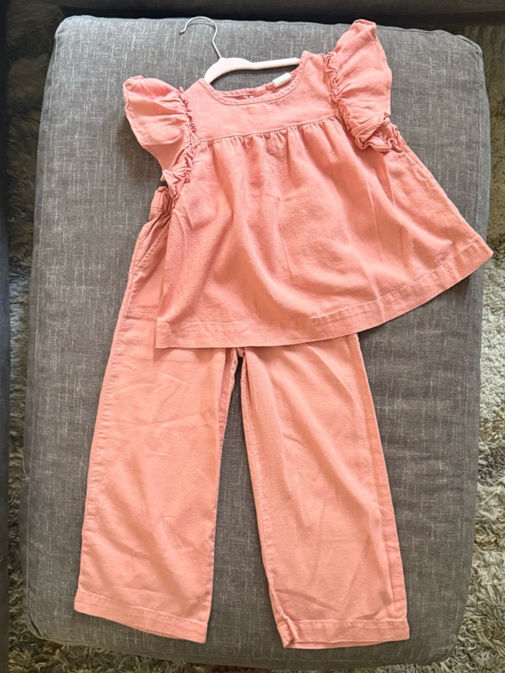 GAP Peach Pink Girls Linen Set